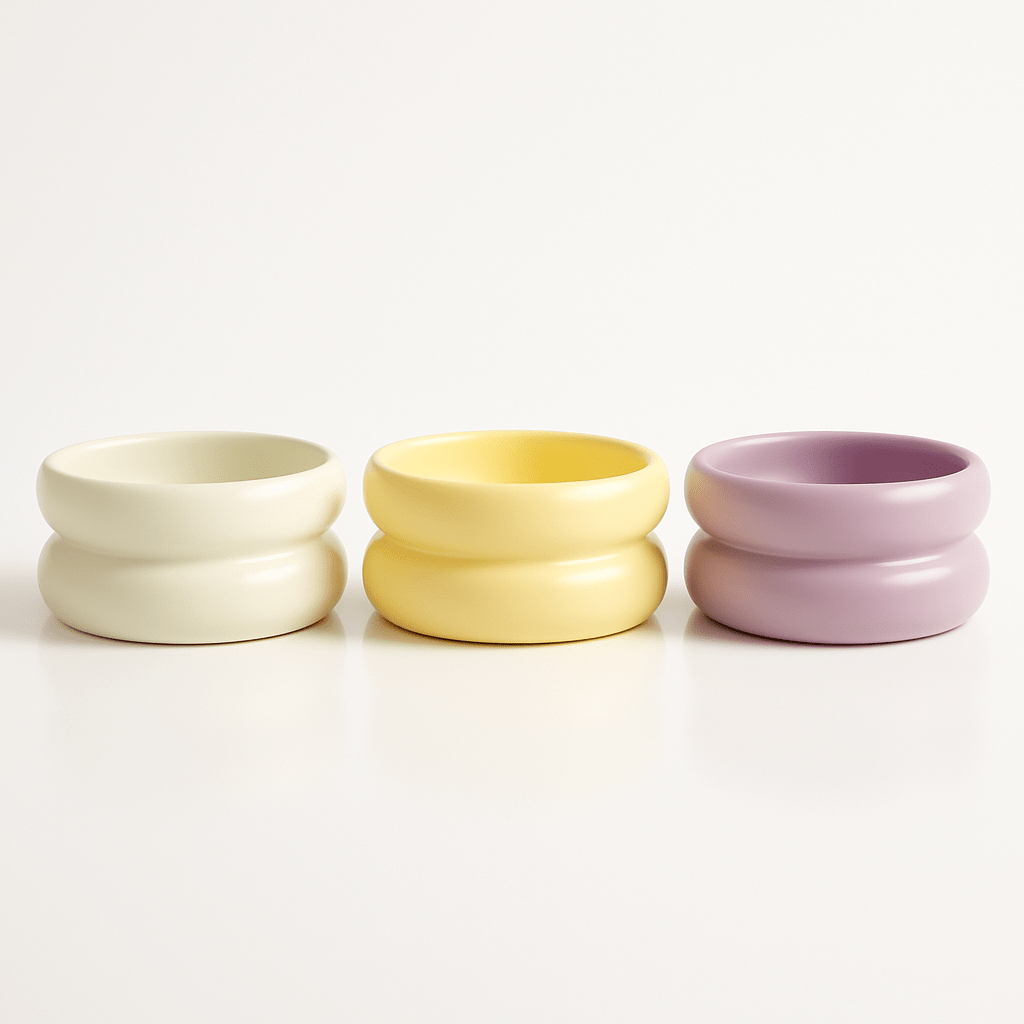 Double Donut Ceramic Pet Bowl - Poto Pata - 