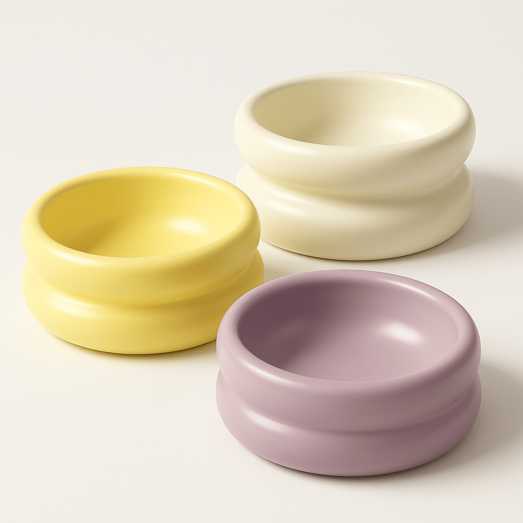 Double Donut Ceramic Pet Bowl - Poto Pata - 